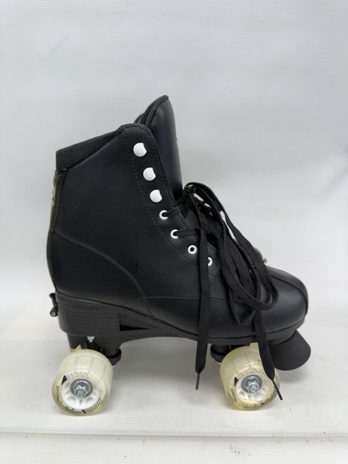 Vist Large View of Product Image Which is Used RollerDerby ADJUSTABLE BLACK Senior Roller Quad Skates Black Adjustable