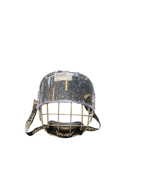 Vist Large View of Product Image Which is Used Bauer HYBRID SHIELD Helmet Half Visor Combo White LG