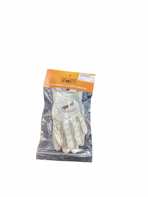 Vist Large View of Product Image Which is Used Franklin BB/SB Batting Gloves White SM