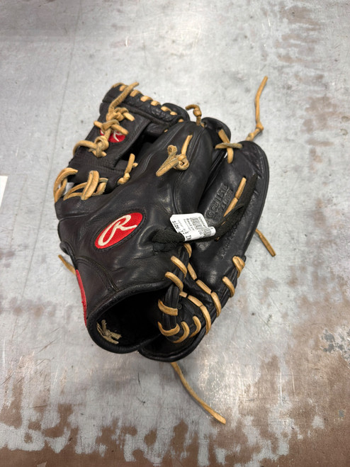 Vist Large View of Product Image Which is Used Rawlings CG ELITE BB/SB Glove RH Throw Black 11 1/2"