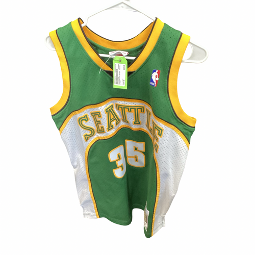 Vist Large View of Product Image Which is Used Mitchell Basketball Adult Top Green MD