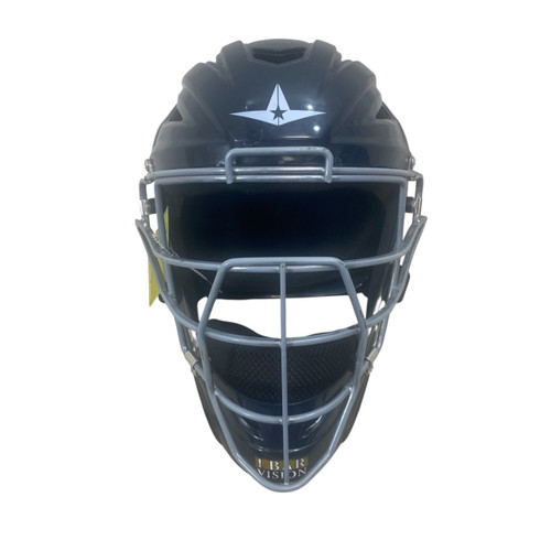 Vist Large View of Product Image Which is Used All-Star I BAR VISION MASK Catchers Helmet w/Mask Navy Blue LG