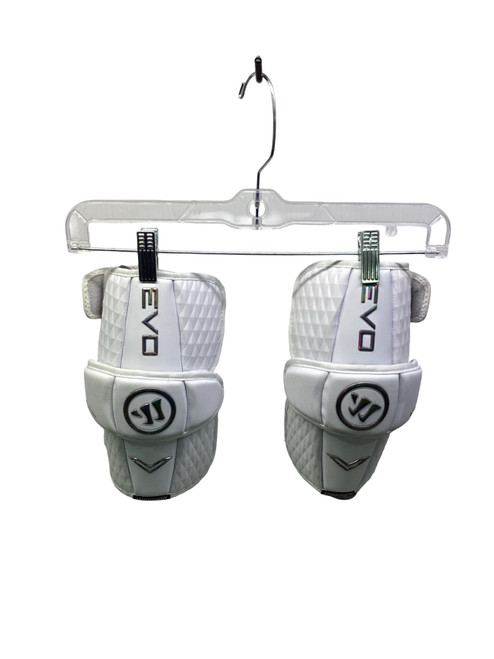 Vist Large View of Product Image Which is Used Warrior EVO BONE SYSTEM ARM PADS Lacrosse Arm Pads/Guards White MD