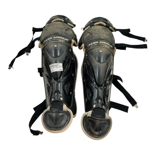 Vist Large View of Product Image Which is Used Under Armour UALG2-JRVS 9-12 SG Catchers Leg Guards Black Junior
