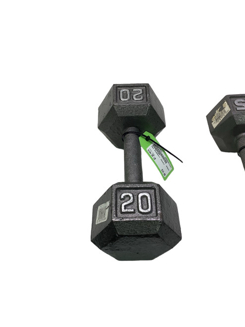 Vist Large View of Product Image Which is Used Hex Dumbbell (Each) Grey 20 lb