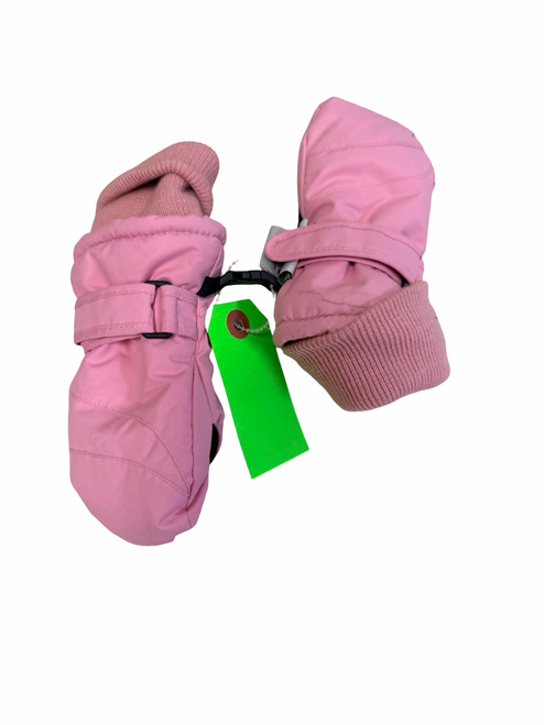 Vist Large View of Product Image Which is Used Outerwear Girls Youth Snow Mittens Gloves Pink Age 1-2