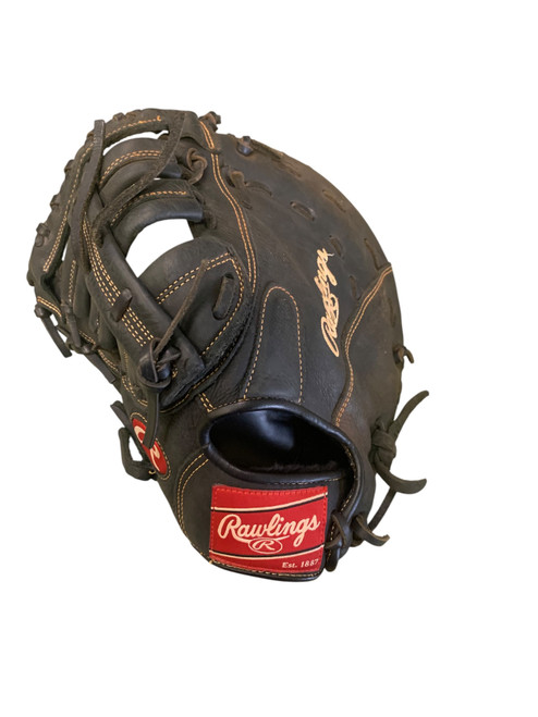 Vist Large View of Product Image Which is Used Rawlings RENEGADE BB/SB First Base LH Throw Black 12 1/2"