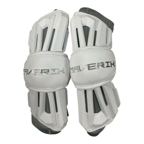 Vist Large View of Product Image Which is Used Maverik MAX ELBOW PAD Lacrosse Arm Pads/Guards Grey MD