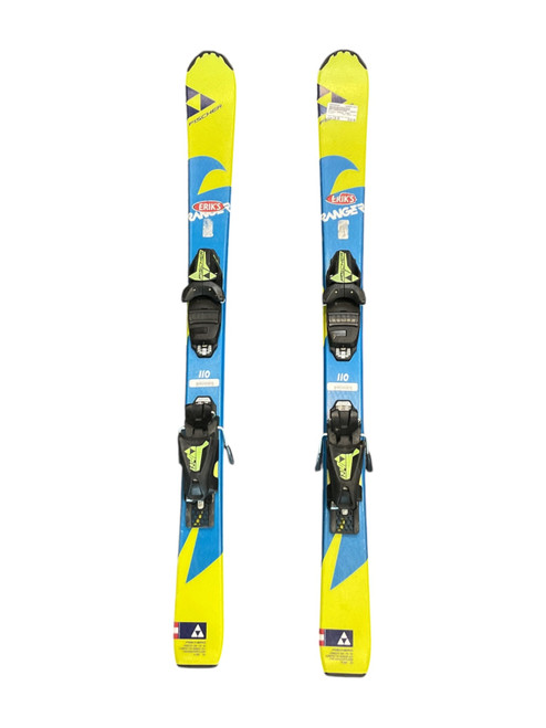 Vist Large View of Product Image Which is Used Fischer RANGER 110CM Boys DH Ski/Binding Royal Blue And Yellow 110 cm