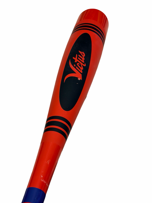 Vist Large View of Product Image Which is Used Victus VIBE CRAYON RBI RED VSBVIB10C -10 USSSA 2 3/4 Baseball Bat 28" 28/18