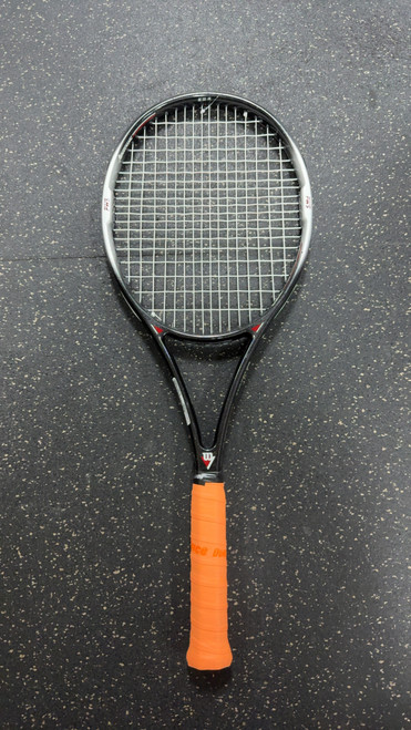 Vist Large View of Product Image Which is Used Wilson ULTIMATE Adult Tennis Racquet Black 4 1/2"