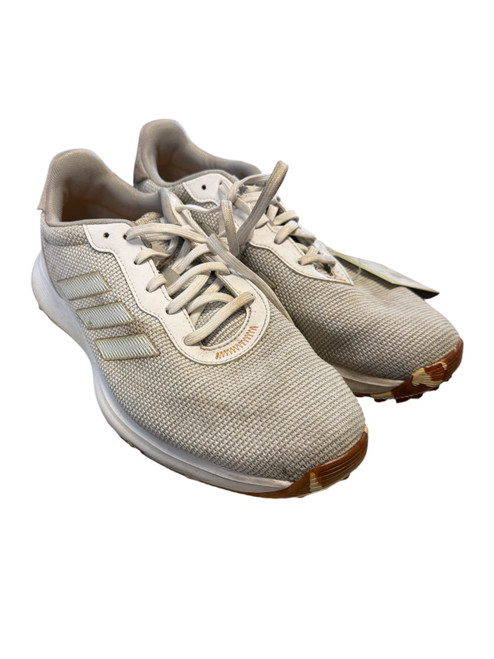Vist Large View of Product Image Which is Used Adidas Mens Golf Shoes White Senior 9.5