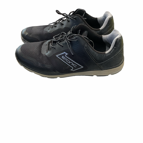 Vist Large View of Product Image Which is Used Etonic Mens Golf Shoes Black Senior 11.5