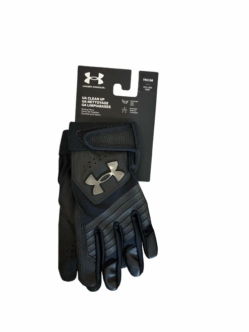 Vist Large View of Product Image Which is Used Under Armour UNDER ARMOUR FOOTBALL GLOVES FB Gloves Black MD
