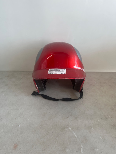 Vist Large View of Product Image Which is Used Rawlings BASEBALL HELMET Batting Helmet No Mask Red MD