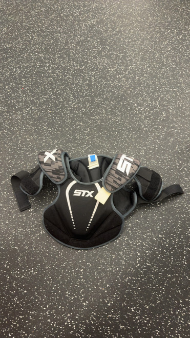 Vist Large View of Product Image Which is Used STX STALLION 75 Lacrosse Shoulder Pads Black SM