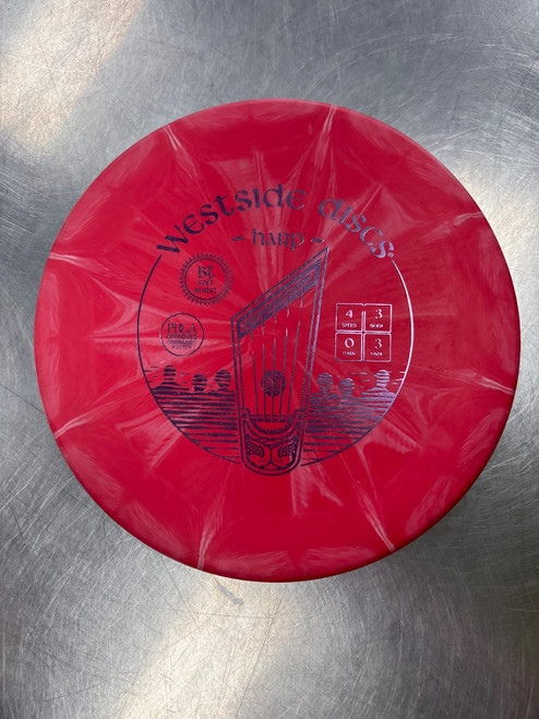 Vist Large View of Product Image Which is Used Westside BT SOFT HURST HARP Disc Golf Putter Red