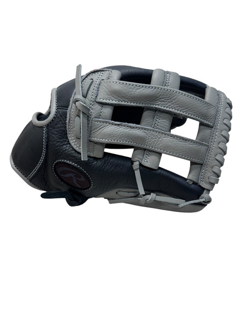 Vist Large View of Product Image Which is Used Rawlings WRS125HBGG BB/SB Glove RH Throw Black And Grey 12 1/2"