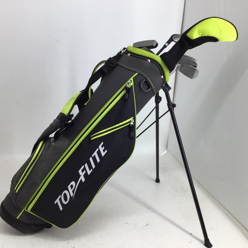 Vist Large View of Product Image Which is Used Top Flite 7 PIECE JUNIOR GOLF PACKAGE SET Jr Package Set RH Neon Green 7 Piece