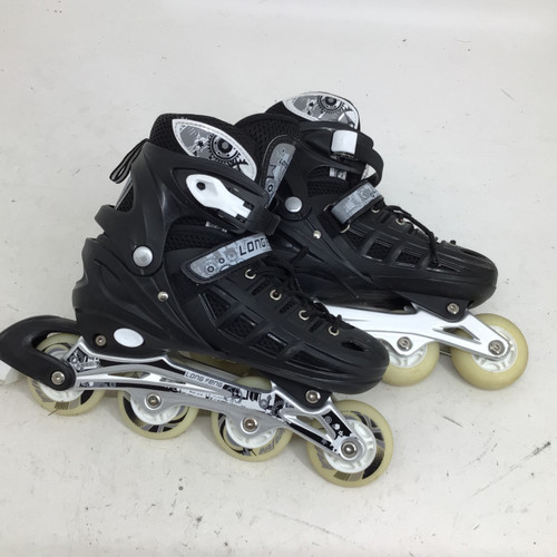 Vist Large View of Product Image Which is Used LONG FENG JR 3-6 ADJUSTABLE INLINE SKATE Junior Roller Quad Skates Black Junior 06