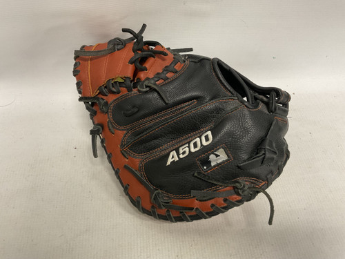 Vist Large View of Product Image Which is Used Wilson A500 BB/SB Catchers RH Throw Brown And Black 32"