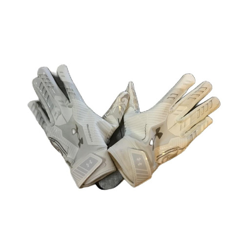 Vist Large View of Product Image Which is Used Under Armour F9 NITRO FB Gloves White SM