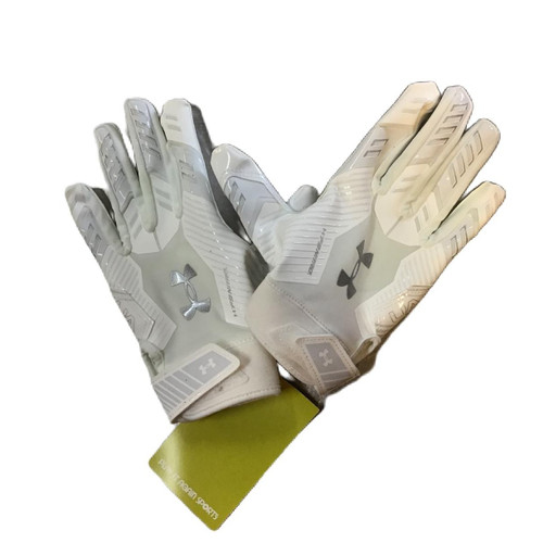Vist Large View of Product Image Which is Used Under Armour F9 NITRO FB Gloves White LG
