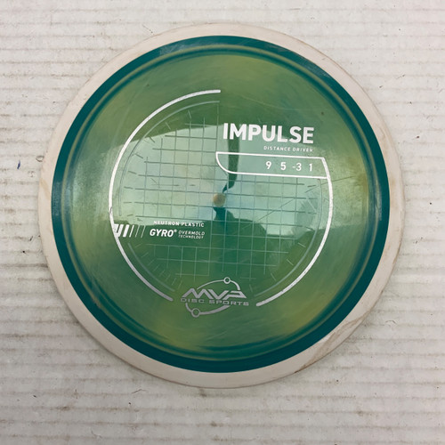 Vist Large View of Product Image Which is Used MVP NEUTRON IMPULSE Disc Golf Driver Green 173g