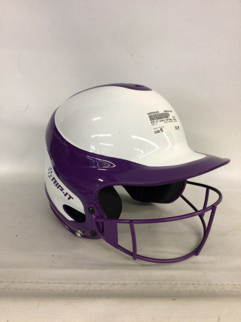 Vist Large View of Product Image Which is Used RIP-IT GIRLS SOFTBALL HELMET Batting Helmet w/Mask Purple MD