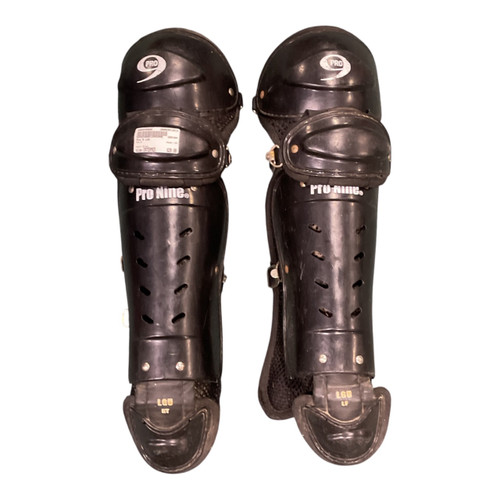 Vist Large View of Product Image Which is Used Pro 9 LGU Catchers Leg Guards Black Intermed