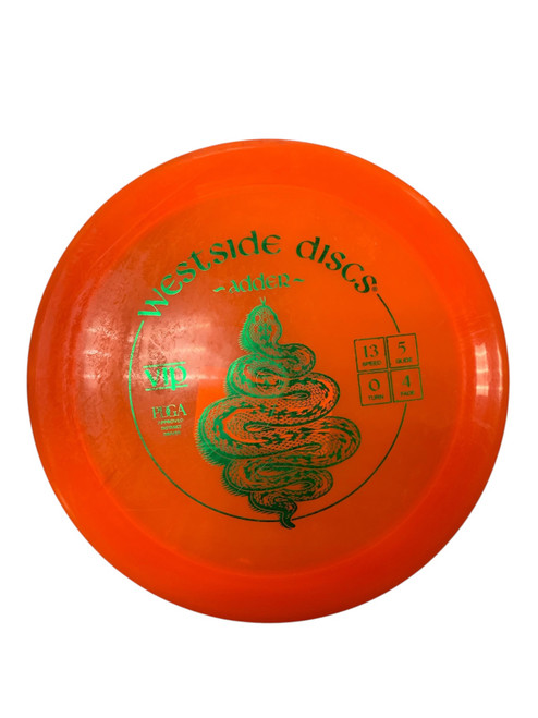 Vist Large View of Product Image Which is Used Westside ADDER ORANGE Disc Golf Driver Orange