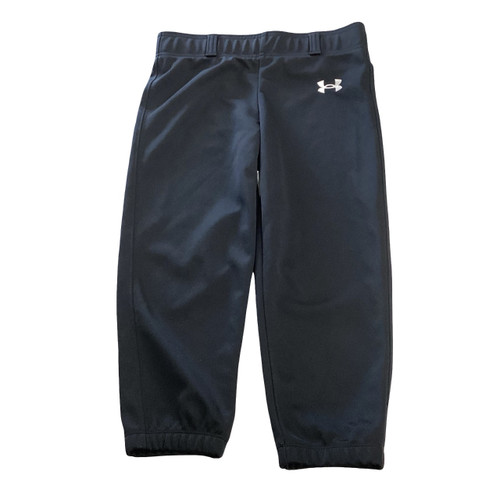 Vist Large View of Product Image Which is Used Under Armour BASEBALL PANTS YTH MEDIUM BB/SB Pant Boys Black MD