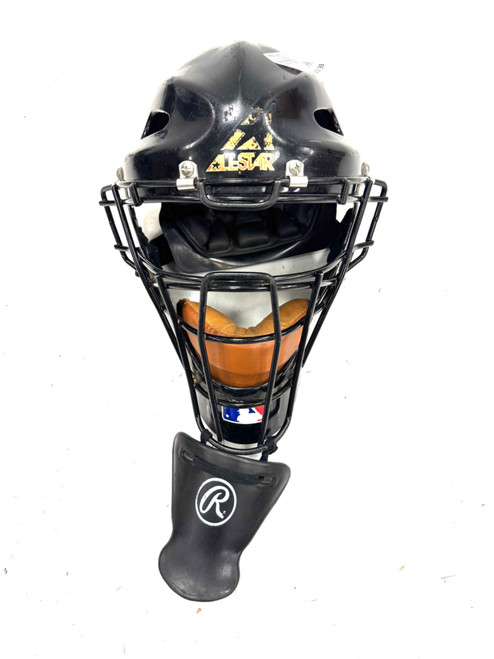 Vist Large View of Product Image Which is Used All-Star MVP2200 NO SIZING MARKED Catchers Helmet w/Mask Black M/L