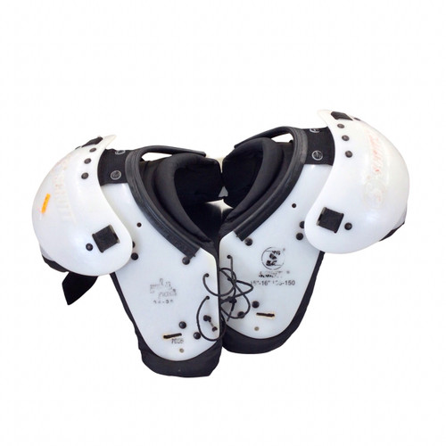 Vist Large View of Product Image Which is Used Schutt JUNIOR BLOCKER FB Shoulder Pads White XL