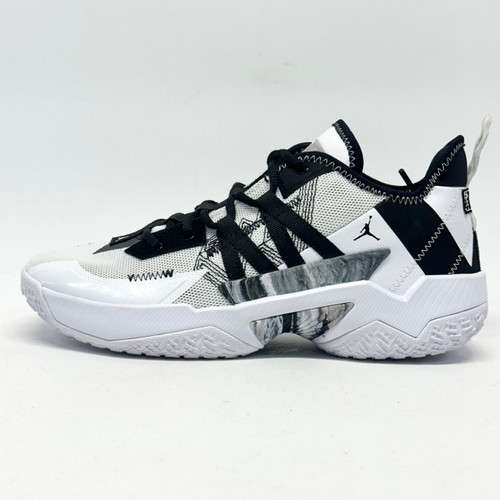 Vist Large View of Product Image Which is Used Jordan ONE TAKE II MARBLE Basketball Shoes M White And Black Senior 9.5