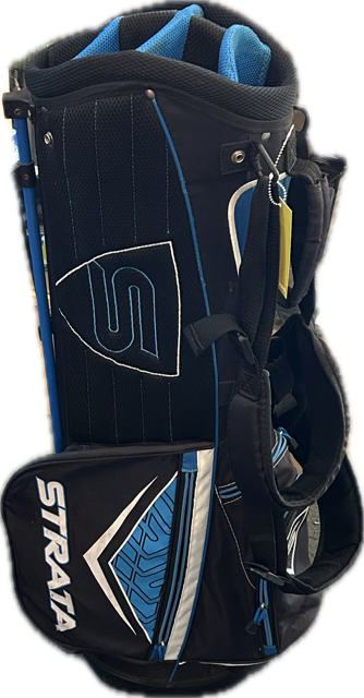 Vist Large View of Product Image Which is Used Strata BLU/BK Mens Stand Golf Bag Black