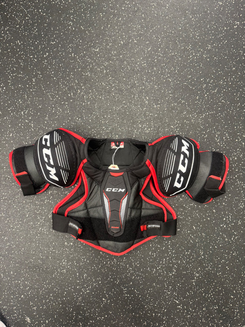 Vist Large View of Product Image Which is Used CCM JETSPEED EDGE Junior Shoulder Pads LG