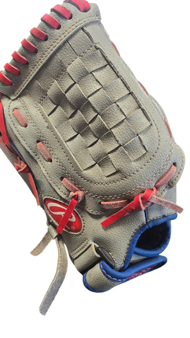 Vist Large View of Product Image Which is Used Rawlings PLAYER SERIES BB/SB Glove LH Throw Grey 11 1/2"
