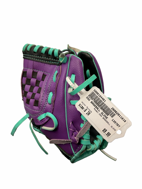 Vist Large View of Product Image Which is Used DSG BASEBALL GLOVE BB/SB Glove RH Throw Purple 8"