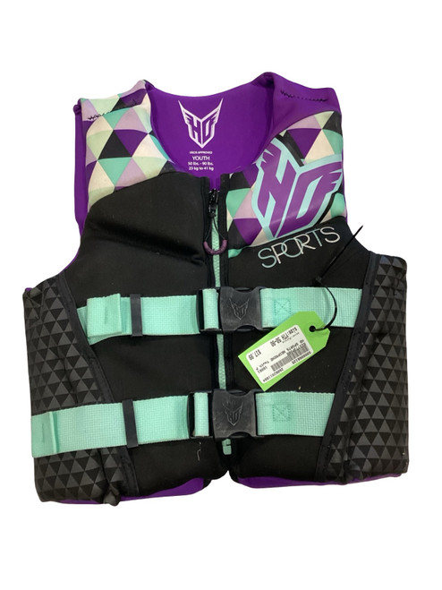 Vist Large View of Product Image Which is Used Youth PFD Purple Youth 50-90