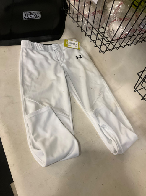 Vist Large View of Product Image Which is Used Under Armour BASEBALL PANTS YLG BB/SB Pant Boys White LG