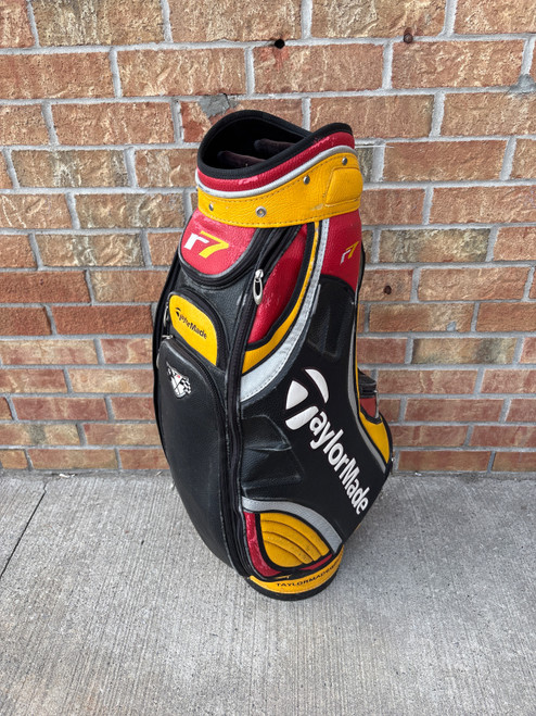 Vist Large View of Product Image Which is Used Taylormade R7 TP STAFF BAG Mens Cart Bag Black And Gold