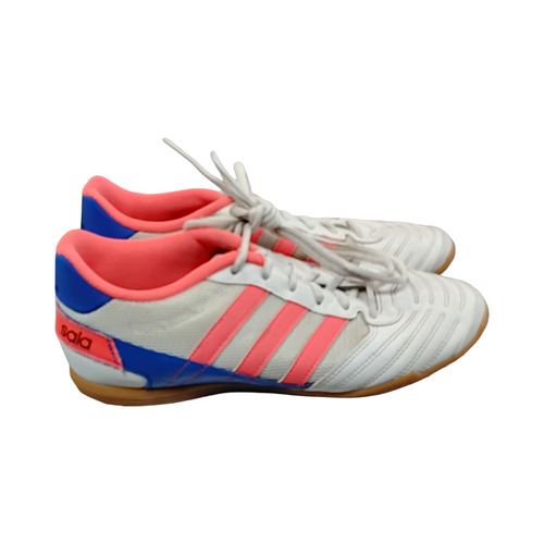 Vist Large View of Product Image Which is Used Adidas SALA Soccer Indoor Shoes White Senior 8
