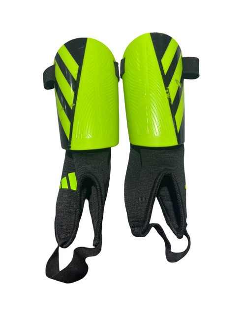 Vist Large View of Product Image Which is Used Adidas Soccer Shin Guards Youth Neon Green MD