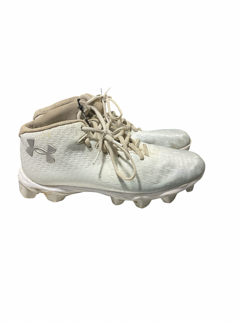 Vist Large View of Product Image Which is Used Under Armour Adult FB Cleats White Senior 8.5