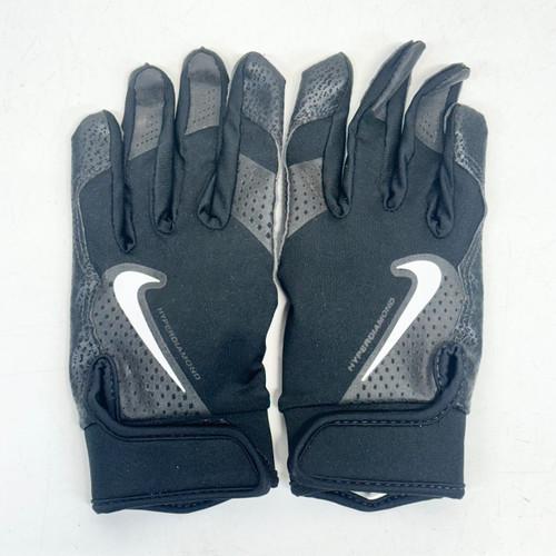 Vist Large View of Product Image Which is Used Nike HYPERDIAMOND YOUTH BB/SB Batting Gloves Black LG