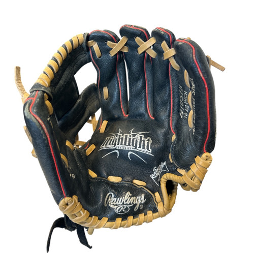 Vist Large View of Product Image Which is Used Rawlings HIGHLIGHT SERIES BB/SB Glove RH Throw Black 10 1/2"
