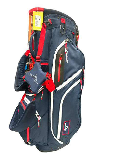 Vist Large View of Product Image Which is Used Mizuno BR-DX Mens Stand Bag White/Red/Navy