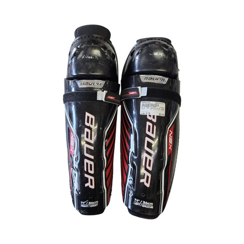 Vist Large View of Product Image Which is Used Bauer NSX SENIOR SHIN GUARDS Senior Shin Guards Black 14"