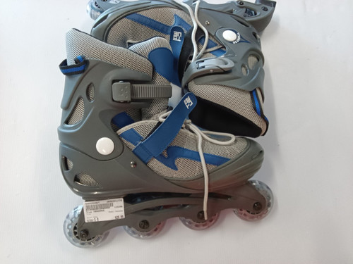 Vist Large View of Product Image Which is Used True TRAVERSE Senior Roller Quad Skates Grey Senior 9